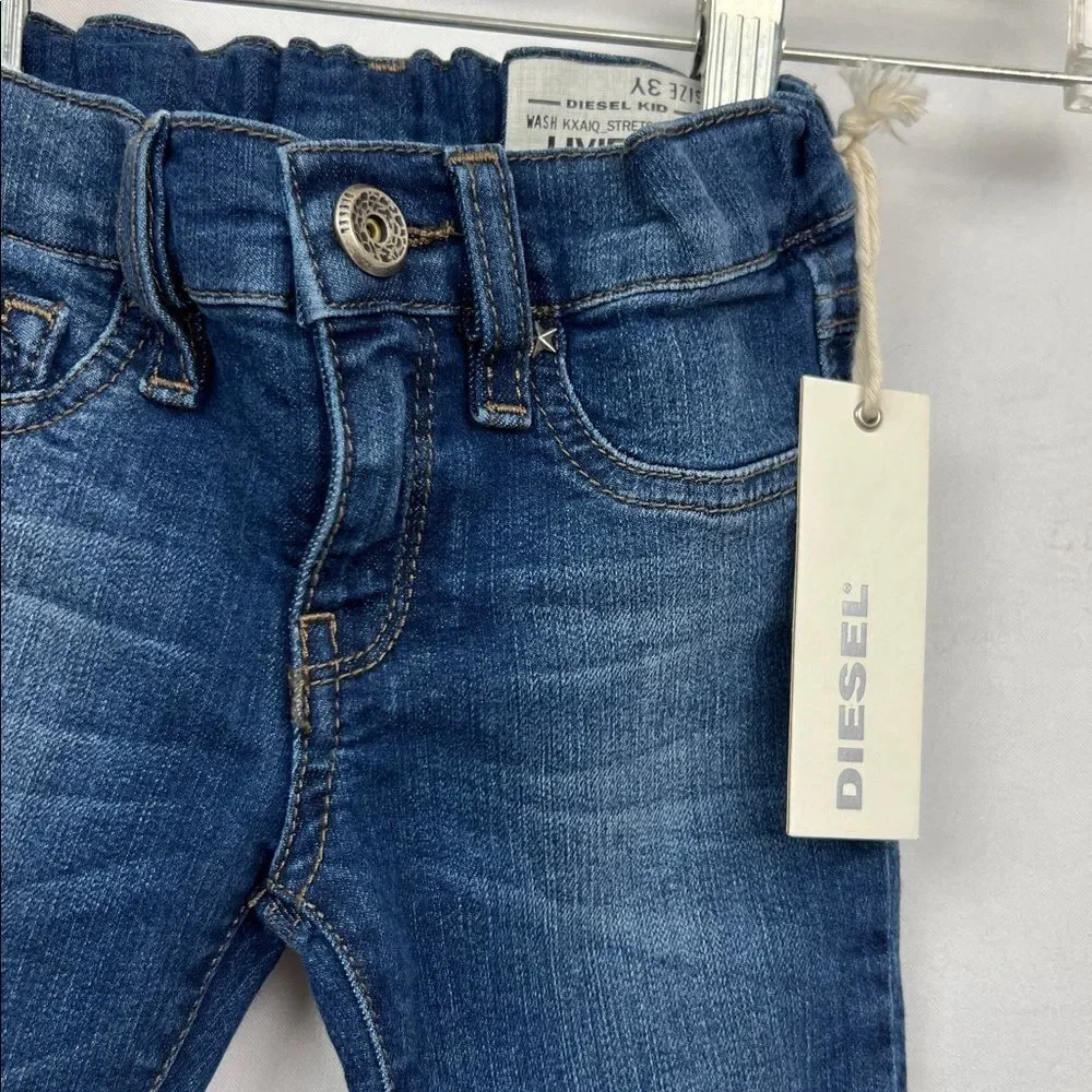Diesel Kids Livier Stretch Super Slim blue jeans size 3 NWT